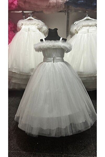 KİDSLADY çocuk degaje tarlatanlı simli abiye tüllü gelinlik yeni tarz çocuk e...