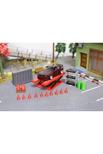 FMK HOBBY مجموعة إكسسوارات ديوراما للمرآب بمقياس 1:64، 3 قطع