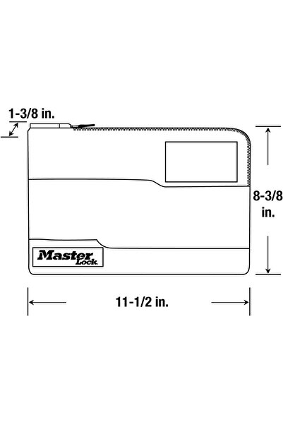 Master Lock Bank Cash Bag with Key Lock, 11-1/2in Long Locking Bag 7120D, Nylon, Blue