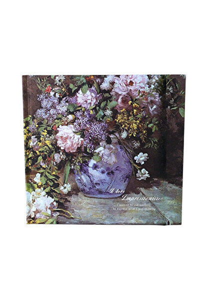 SAFECARE Caiet impresionist, imprimeu vază cu flori, design elegant