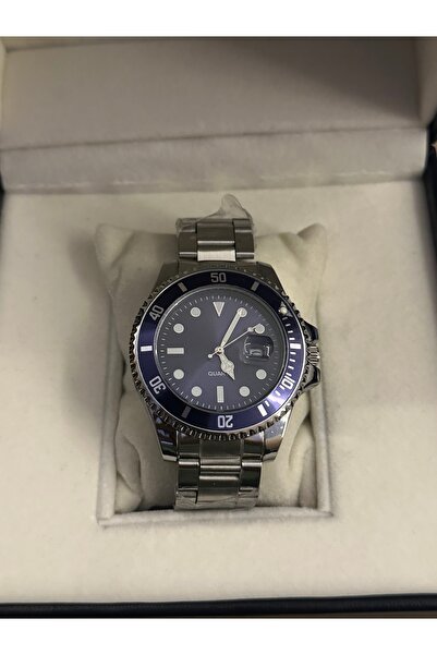 QUARTZ Steel Men's Wristwatch with Calendar in Gift Box