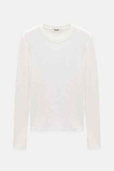 Saade Women's Crew Neck Fingerhole Long Sleeve Bodysuit/Blouse - Pack of 3