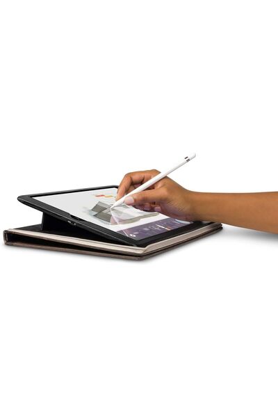 Twelve South BookBook لجهاز iPad Air/Pro مقاس 10.5 بوصة - حافظة جلدية ذات غلاف مقوى مع مساحة لتخزين القلم وسهولة الاستخدام