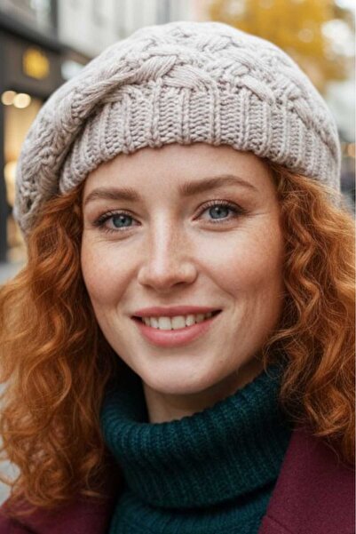 Trenderrs Γυναικείο πλεκτό καπέλο πλεκτομηχανής