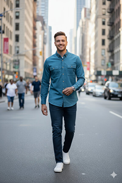 roofmen gabardine fabric shirt