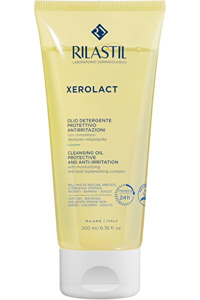 Rilastil Zerolact Cleansing Oil for Face & Body — Moisturizing for Dry, Irritated, Sensitive Skin,