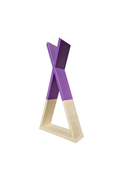 MaffStuff MaffStuff® purple Indian tent wall shelves – solid wood 56x32x9 cm, modern decor