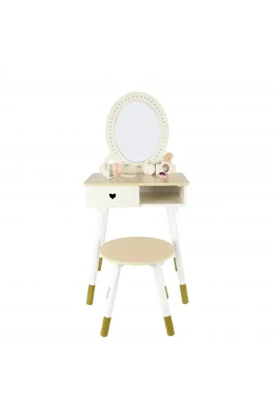 Carrefour Carrefour makeup table with mirror and chair, 6 accessories, Multicolor