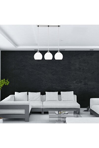 Other Chrome ceiling pendant lamp with white lampshade MOKA SILVER 13-672