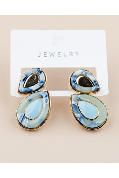 Portakal Esintisi Elnira Marble Pattern Drop Earrings