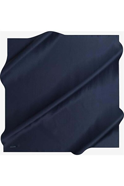 Aker Απλό μεταξωτό μαντήλι Twill - Navy Blue 921