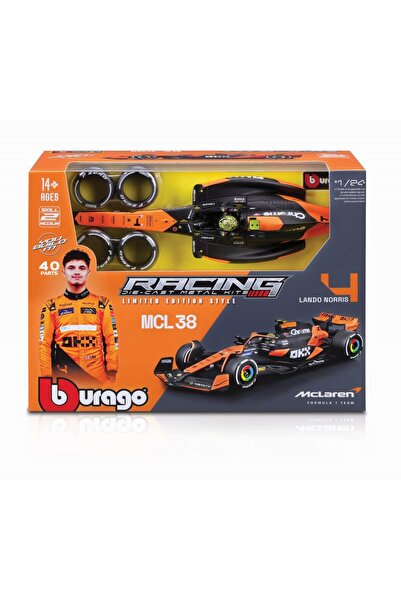BBURAGO Kit Formula 1 Mc Laren MCL38 Lando Norris Bb28504, 1:24, Portocaliu