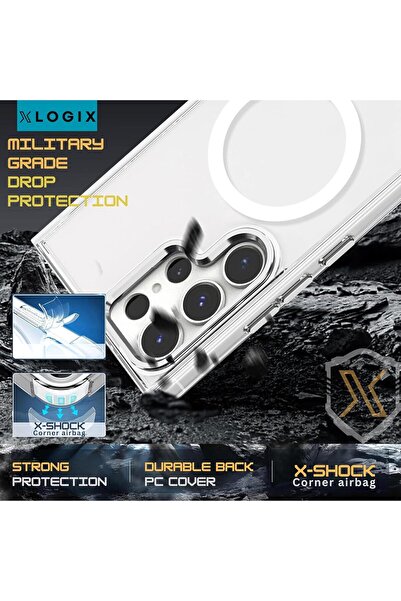 XLogiX Samsung Galaxy S24 Ultra Clear Case with MagSafe - Ultra Slim Shockproof (Clear)