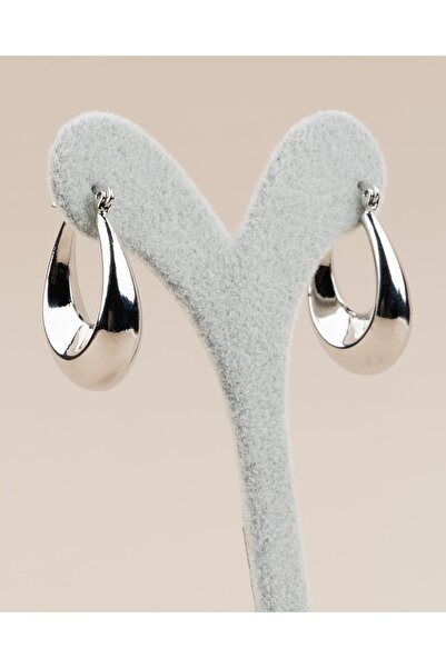 Portakal Esintisi Orvessa Oval Hoop Steel Earrings
