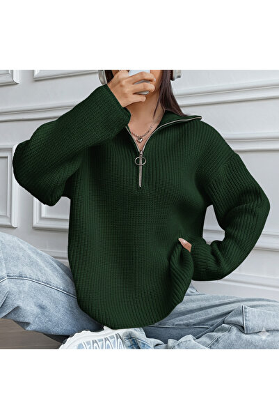ikomteks Zippered Knitwear Sweater