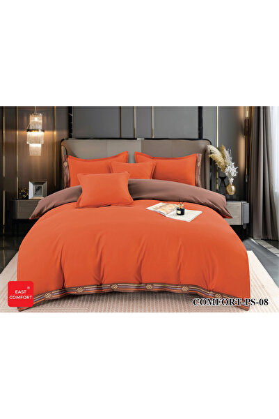 FIONNA.RO Superior Fine Cotton Bed Linen 6 Pieces - Orange