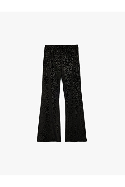 Koton Leopard Patterned Wide Leg Trousers
