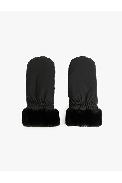 Koton Faux Fur Detailed Lined Gloves
