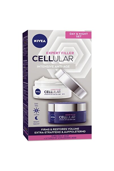 NIVEA Hyaluron Cellular Filler + Firming Set: Day Cream SPF 15 50 ml + Night Cream 50 ml