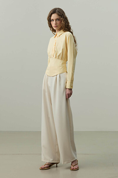 Fahhar Corset Shirt Yellow
