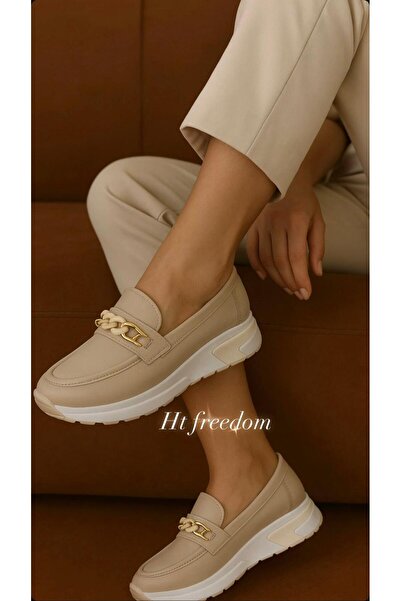 HT FREEDOM Special Daily Orthopedic Sole Daily Soft Women's Skin Shoes Cream Sneaker