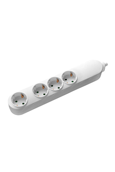 Samus Power Extension Cord 3m - 4 Outlets (Schuko), 3680W, 16A, White
