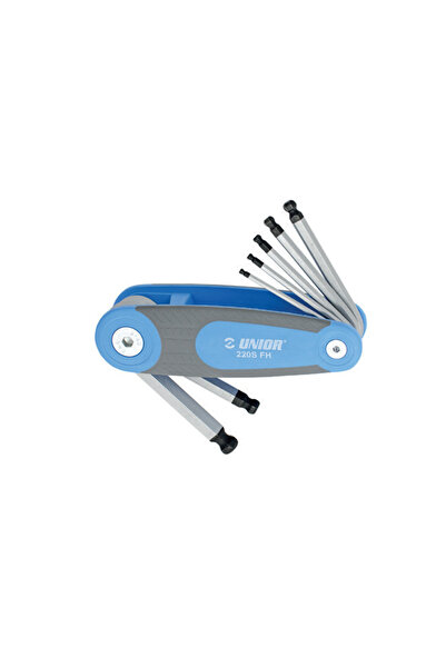 Unior Set de chei locas hexagonal cu cap sferic cu maner tip briceag