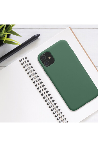 KWmobile Case for Apple iPhone 11, Silicone, Green, 50791.80