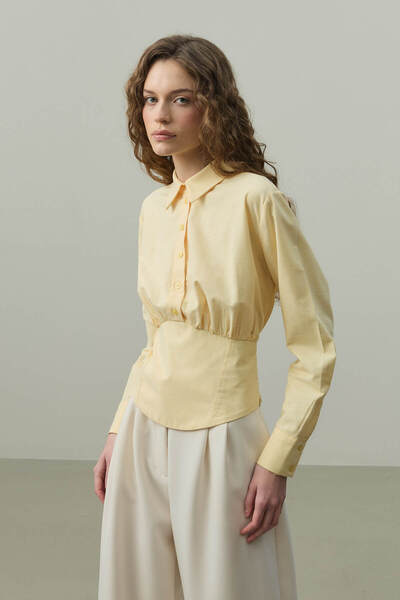 Fahhar Corset Shirt Yellow