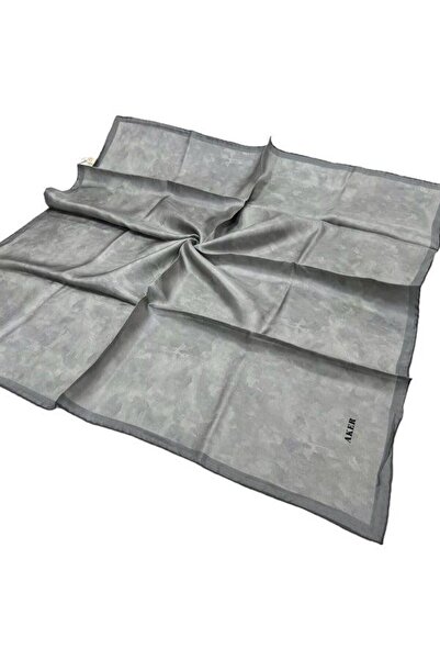 Aker وشاح حرير تويل رمادي -7208713-972