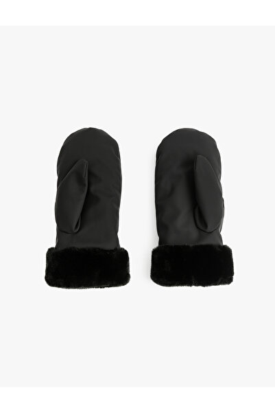 Koton Faux Fur Detailed Lined Gloves