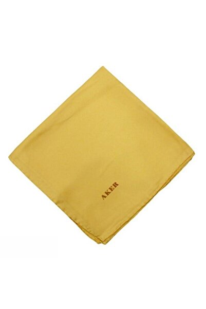 Aker وشاح حريري مسطح من قماش التويل - أصفر 962