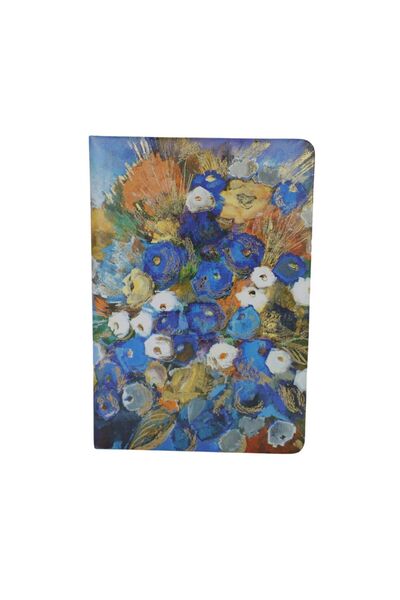 SAFECARE Medium Notebook, A5 Format, “Blue Flowers” Print