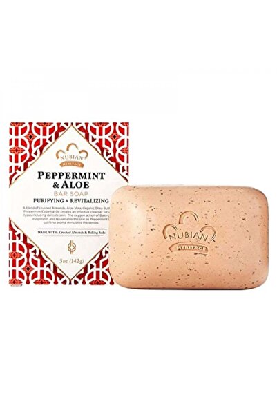 Nubian Heritage NUBIAN-PEPERMINT &ALOE BAR SOAP PURIFYING &REVITALIZING