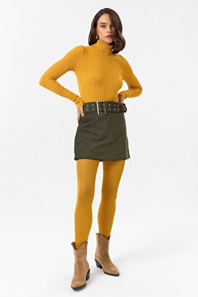 TIFFANY&TOMATO Kemerli Süet Şort Etek