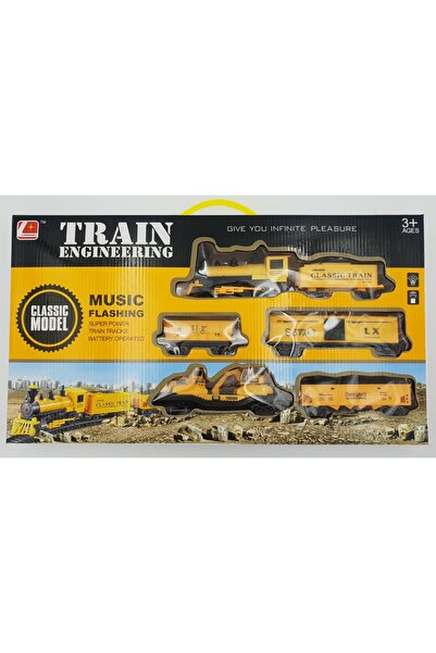 Train Engineering Set de asamblare tren utilitar cu sunete si lumini regency,...