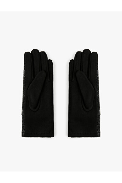 Koton Glitter Gloves with Belt Detail