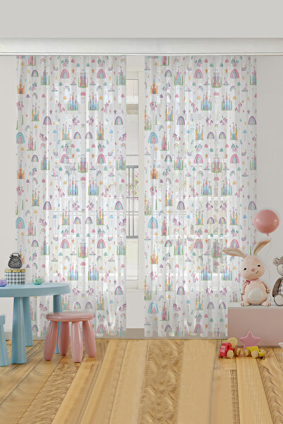 Bebişim Halı ستارة تول لغرفة الأطفال على شكل قوس قزح ووحيد القرن من هايال شاتو