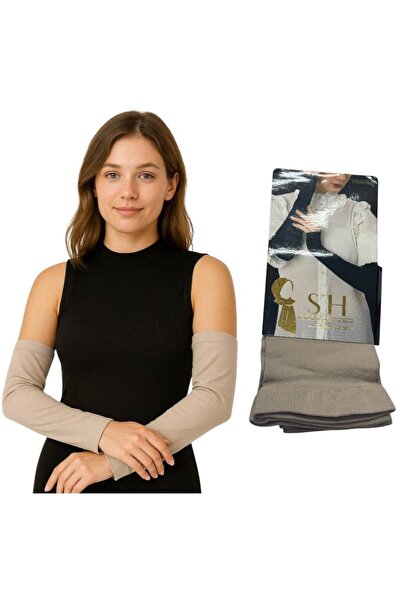 ALDAYER 3 Pairs of Arm Sleeves Aimed at Sandy Stretch Fabric Combed Cotton Embroider