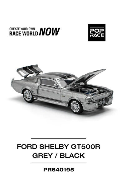 pop race 1 Pop Race 1967 Shelby Mustang GT500 Grey/Black -PR64-0195 1:64