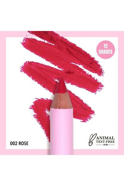 MOİRA قلم تحديد الشفاه فليرتي (002، وردي)