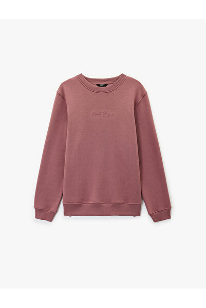 Koton Regular Fit Cotton Viscose Blend Crew Neck Printed Sweatshirt