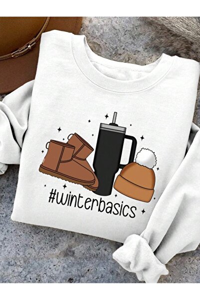 uyguntarz Unisex Winter Classics Design Printed Crew Neck Sweatshirt