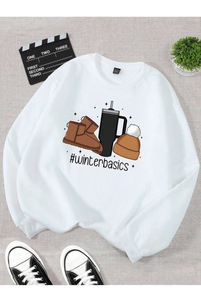 uyguntarz Unisex Winter Classics Design Printed Crew Neck Sweatshirt