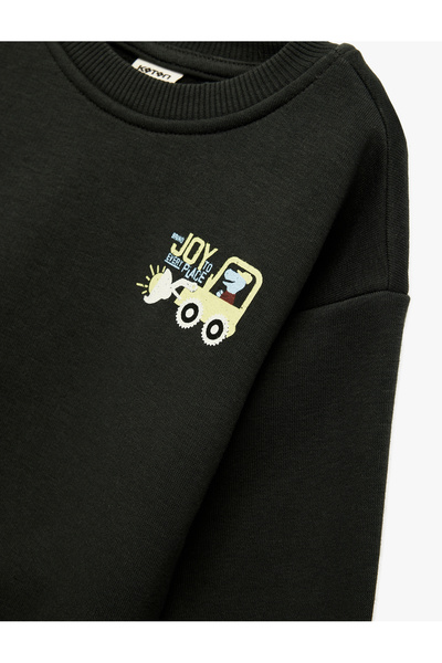 Koton Φούτερ με μακρυμάνικη λαιμόκοψη