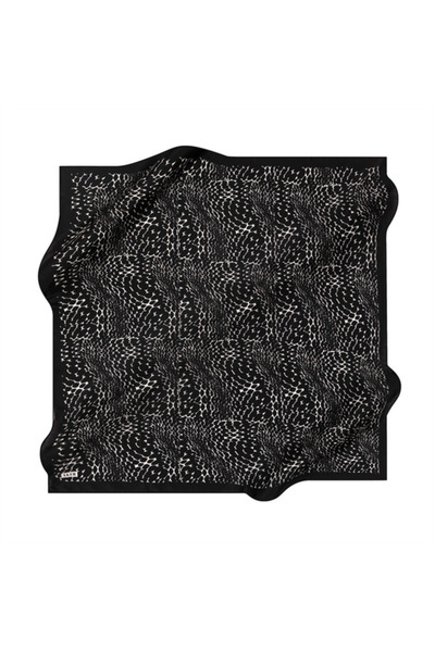 Aker وشاح حريري أبيض وأسود - 8904701 -312 سورا