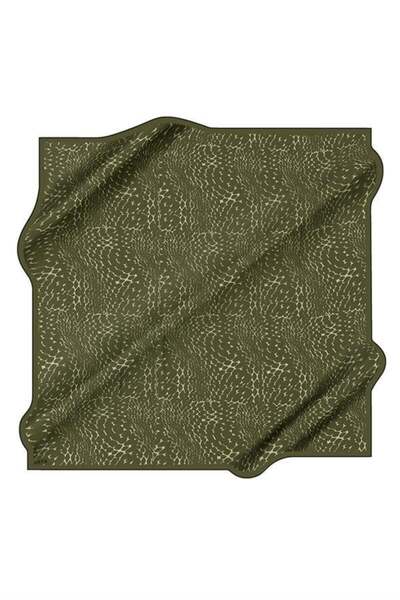 Aker 8904701 -351 Model Eșarfă de mătase - Sura verde kaki