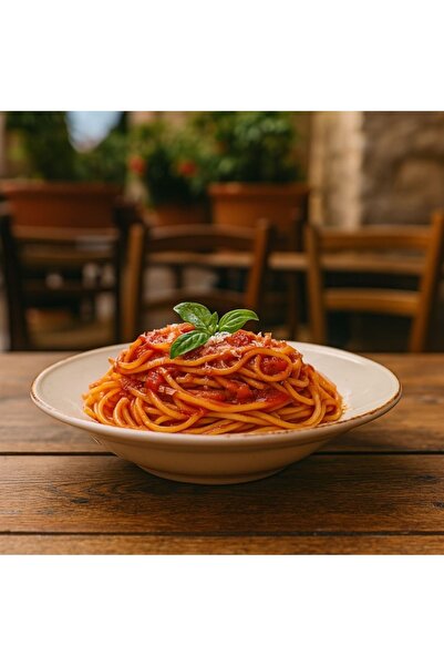 OEM Deep beige ceramic pasta plate, Nordic Style, Ø15 cm