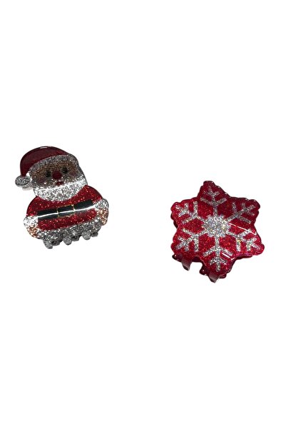 Melkady Aksesuar Melkady 554 - New Year / Christmas Figured Luxury Pearlescent Safety Pin Buckle Set (Set of 2)