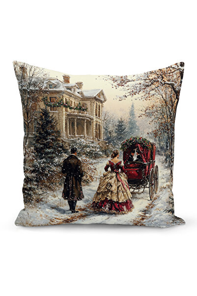 Bertille Home New Year Series Double Sided Digital Printed Throw Pillow Case (Christmas Christmas Cushion Cover)